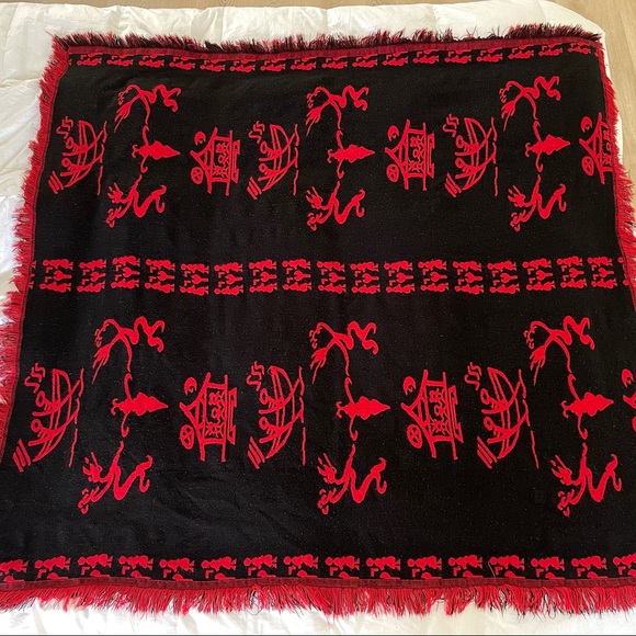 Wool Rayon Blend Scarf Wrap Heavy Reversible L - Picture 11 of 12